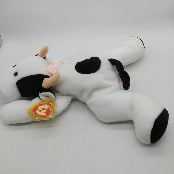 TY Pillow Pals “Moo” The Milk Cow Plush Stuffed Animal Toy 1994 - Picture 3 of 10